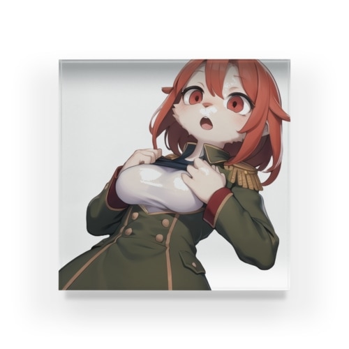 【文字入れ可能受注生産】ハムスターの女の子　シャーロット アクリルブロック