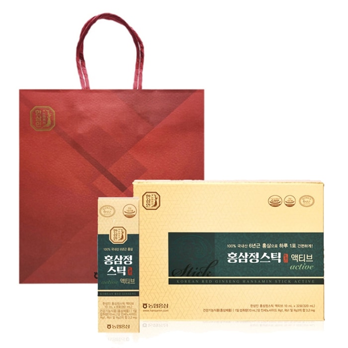 紅参精スティック アクティブ 10ml x 32包 紅参濃縮液 +ショッピングバッグ贈呈