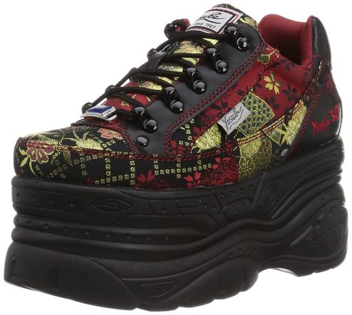 [ヨースケ] プラットフォーム 2601023 レディース ブラックレッド 23.5 CM