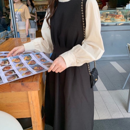 ノースリーブレトロワンピース A2215