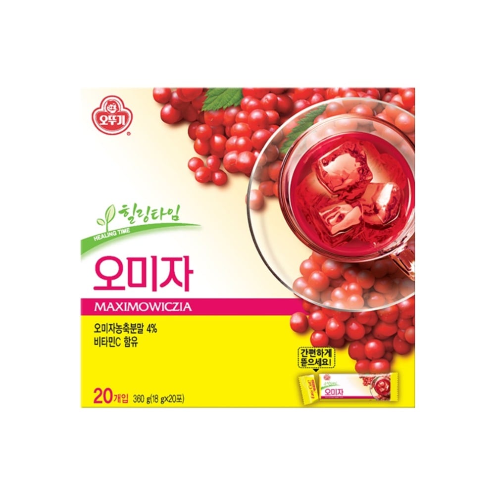 【たっぷり120本】韓国伝統オミジャ茶 18g×120スティック（20本×6箱）／味の変化を楽しむ五味子ティー