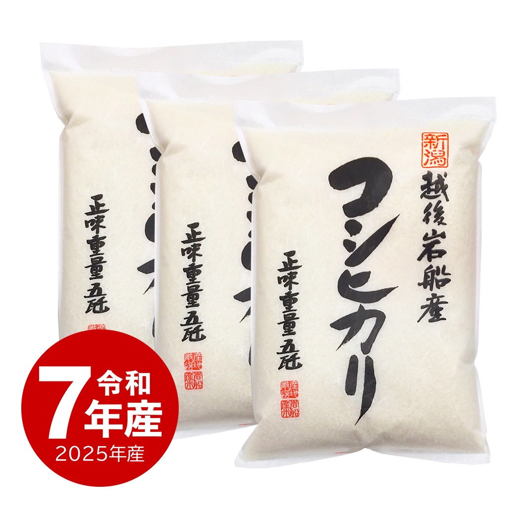 米 15kg 岩船産コシヒカリ 令和7年産 お米 白米 15キロ こしひかり
