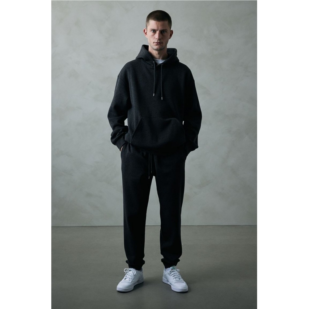 H&M ルーズフィットパーカーブラック