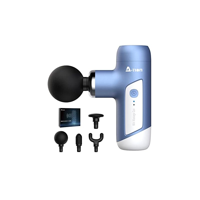 ATION-筋膜リリースガン ハンディガン MINI 4段階振動強力振動 AI自動モード付き 筋膜リリース 筋膜ガン リリースガン 筋肉リラック 全身リフレッシュ道具 Type-C充電式 1800mA