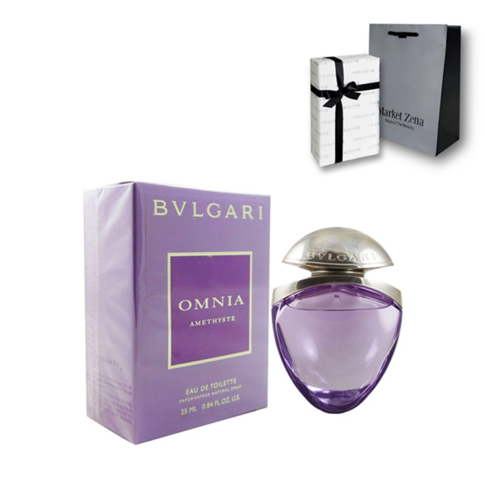 ブルガリオムニアアメシストオードトワレット25mlギフト包装+ショッピングバッグ