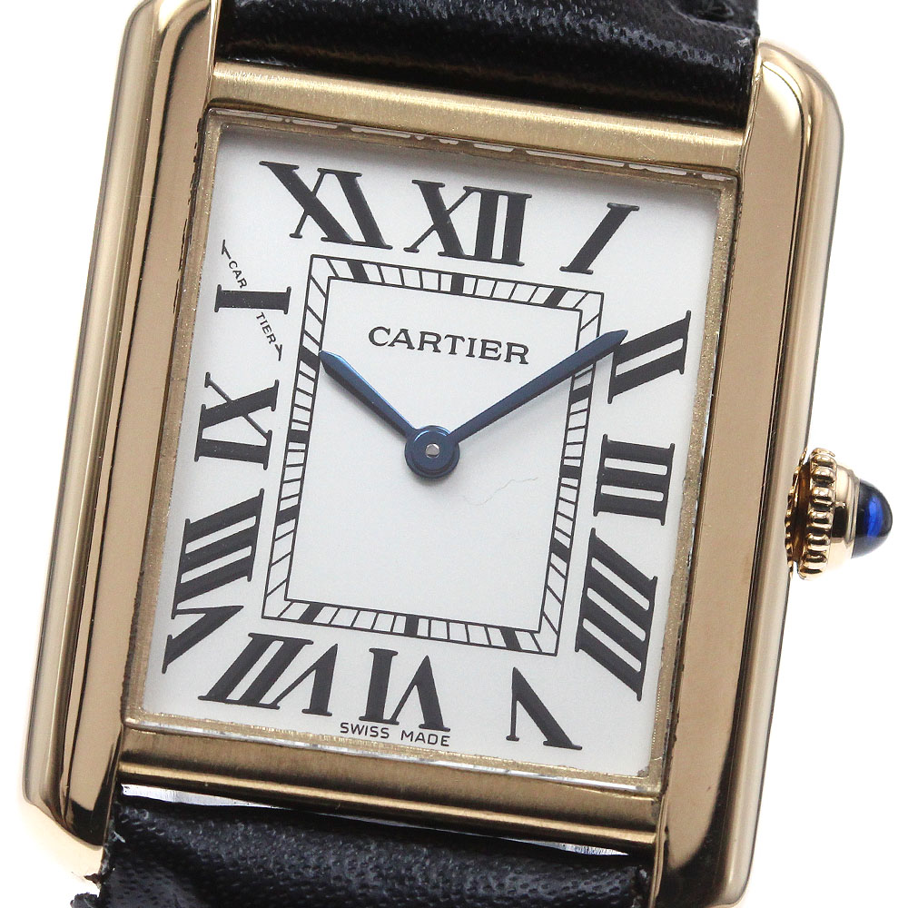 カルティエ CARTIER W5200002 タンクソロ SM K18YGコンビ クォーツ レディース 良品 _837207【中古】