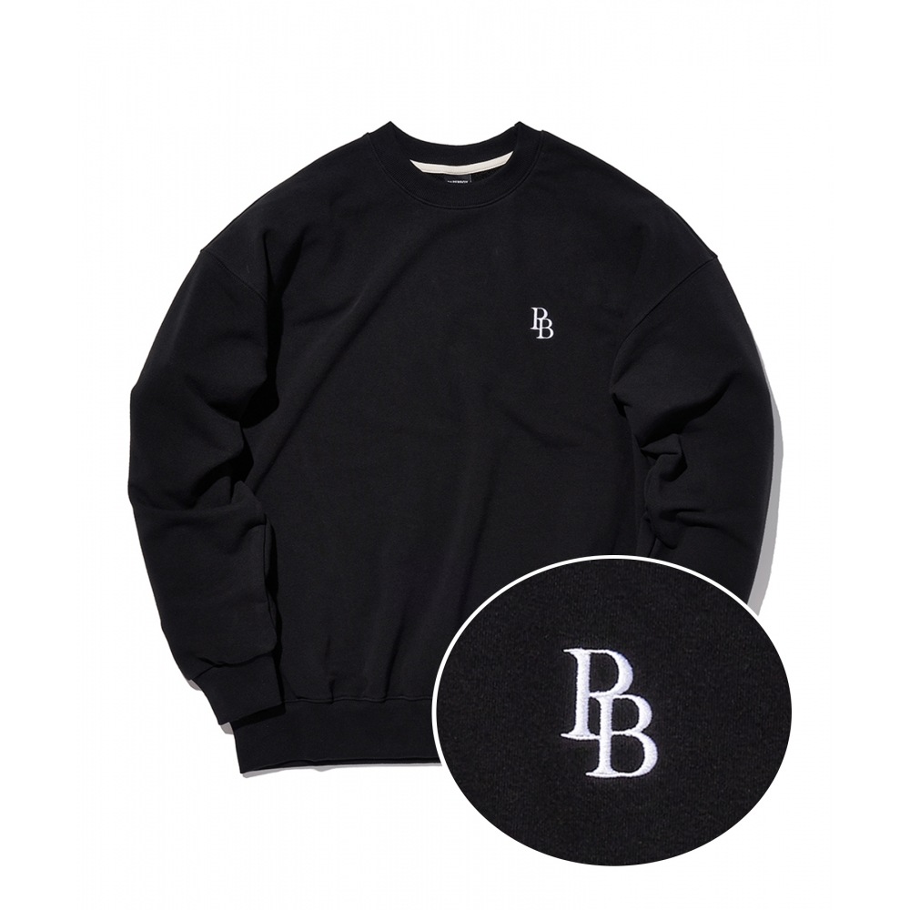 ペーパーボーイ PB ロゴスウェットシャツ-ブラック