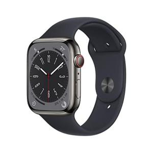 Apple Watch Series 8 GPS+Cellularモデル 45mm MNKU3J/A [グラファイトステンレススチールケース/ミッドナイトスポーツバンド]
