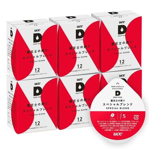 UCC ドリップポッド 専用カプセル 鑑定士の誇りスペシャルブレンド 12杯分 × 6箱 ポッドカプセル