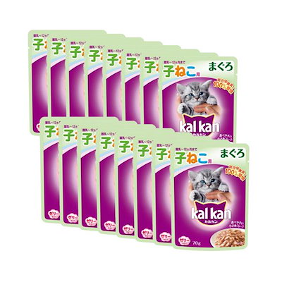 他サイト： カルカン パウチ 12ヶ月までの子ねこ用 まぐろ 70g×16袋【まとめ買い】の商品画像