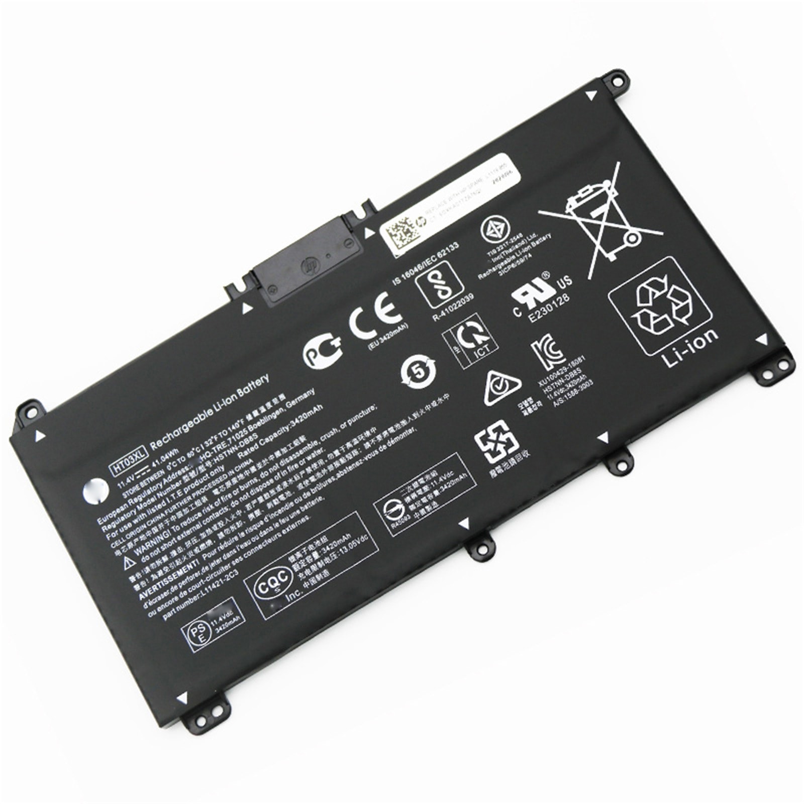 HT03XL 電池・HPノートパソコン互換 41.04Wh/3400mAh 14S-dk/dp/df/cf0050TX 14q-cs 15s-dr2002TX HT03X 交換用のバッテリー dc90