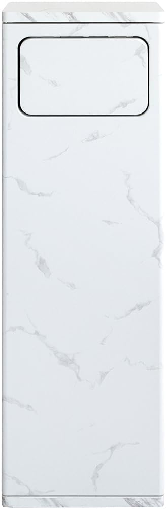 宮武製作所 木製プッシュ式ダストボックス Empro エンプロー 大理石柄ホワイト 45Lゴミ袋対応 DB-800R_DWH