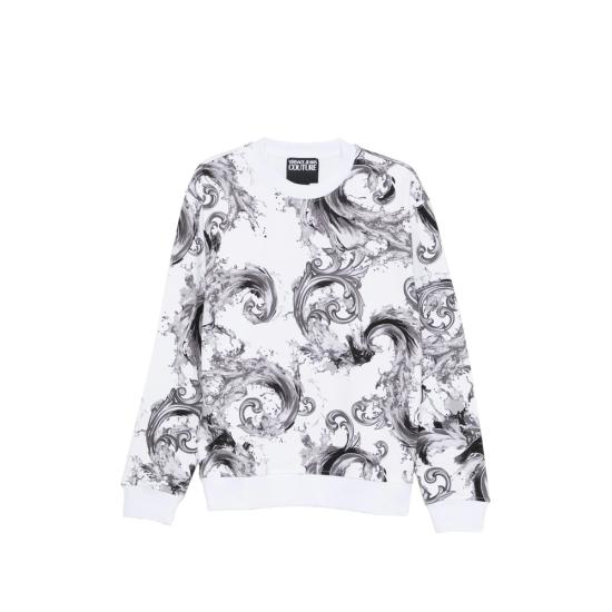 VERSACE Men Sweatshirts 80GAI3R0 FS196 U22 WHITE BLACK