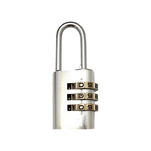 (まとめ）WAKI アルミのカギ 3段番号可変式錠 シルバー(×10セット)