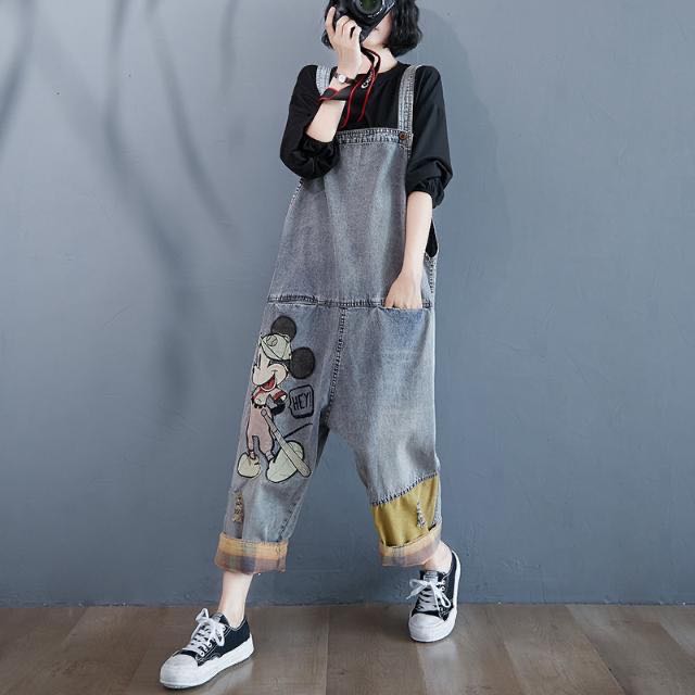 【人気商品】レディース オーバーオール おしゃれ サロペット ゆったり デニムパンツ (M-2XL)LPBA014