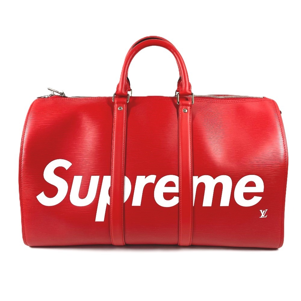 ボストンバッグ M53419 キーポルバンドリエール45 エピ supreme シュプリーム コラボ 旅行バッグ トラベルバッグ カバン エピレザー レッド