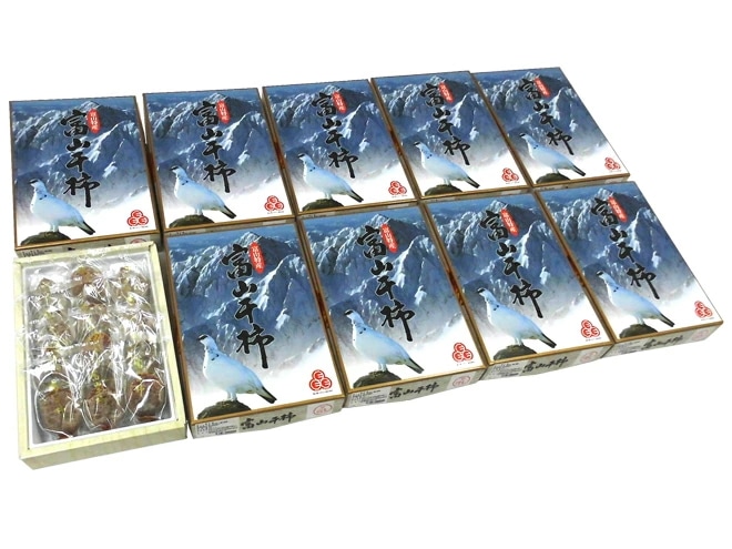 富山産 =富山干柿= 2L-4Lサイズ 6-12個入 化粧箱 10箱 三社柿/種なし柿 予約 12月末以降