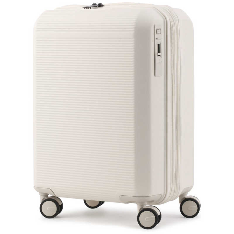 GRAND+　ストッパー付スーツケース 静音キャスター 機内持ち込みキャリー Sサイズ 軽量×大容量 K2 Brake ( K2ブレーキ ) ［TSAロック搭載］ アイボリー　K2B-03