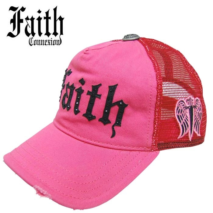 フェイスコネクション ラインストーン キャップ ピンク サファリ Faith Connexion CAP フェイス メンズ レディース プレミアム ブランド インポート ハリウッド 海外セレブ 多数着
