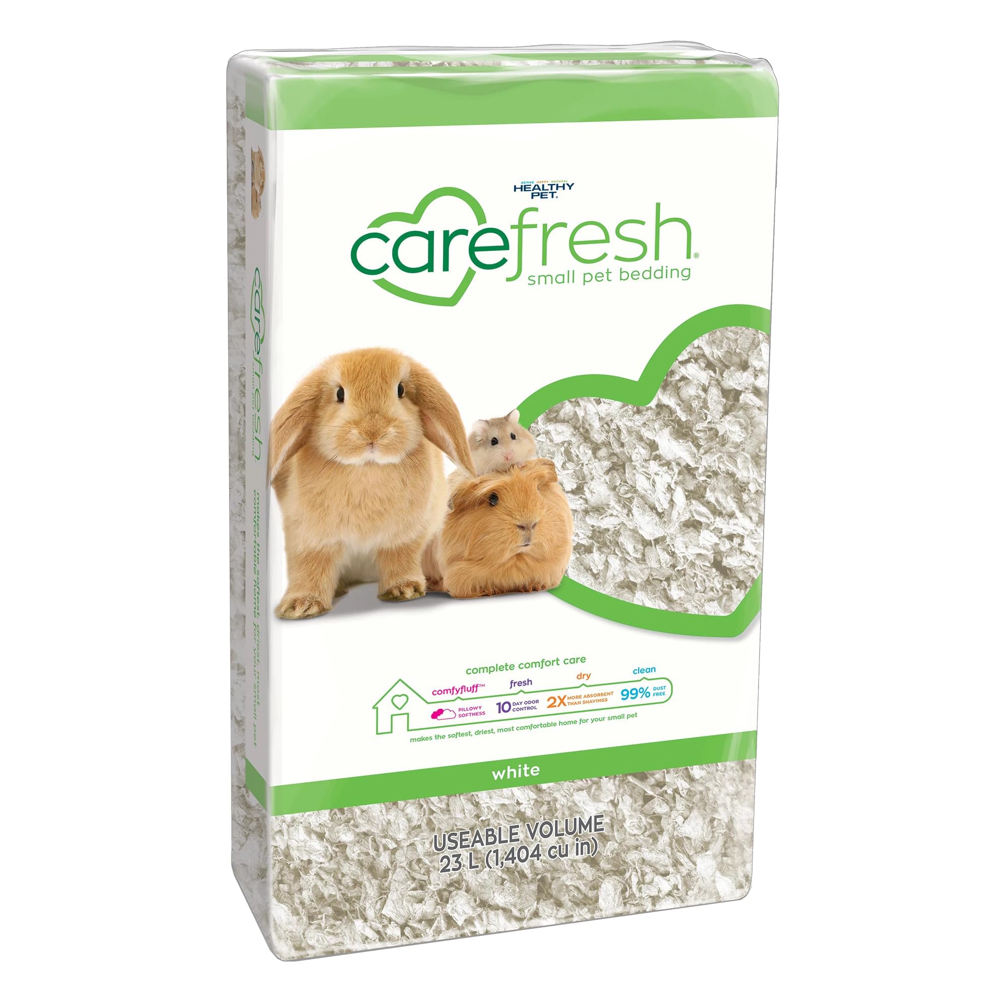 CAREFRESH ケアフレッシュ ホワイト 23L ハムスターウサギモルモット等の小動物用 (2kg)