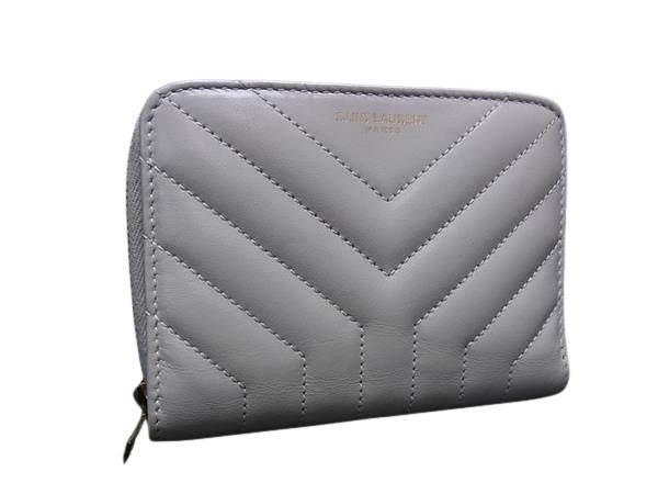 二つ折り財布 JOAN ジョアン レザー 650981 ラウンドファスナー ゴールド金具 アイボリー系 折財布 小銭入れ サイフ プレゼント 札入れ 人気 カード入れ【本物保証】