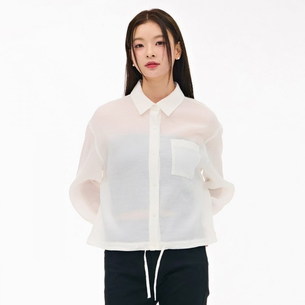 [チェースカルト] レディースクリンクルシャツ-EARG5464B01
