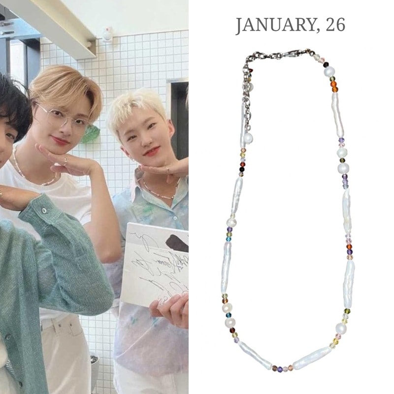 SEVENTEEN着用 [JANUARY,26] BAUQUET 光るジルコニアネックレス