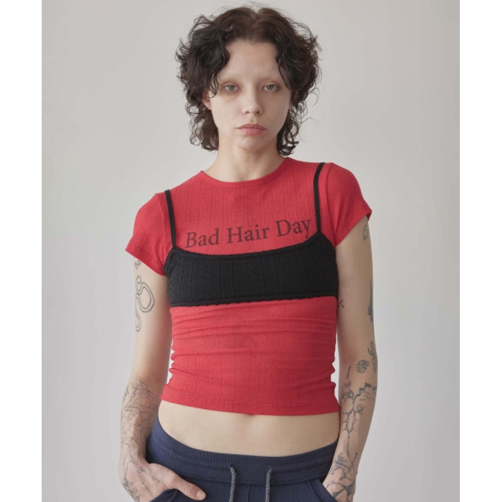 SCULPTOR アイレットニットバスティエ ブラック