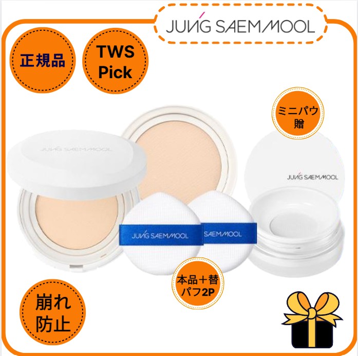 [TWS Pick!!] プロラスティング結フィットメッシュ クッションファンデ セット (本品＋リフィル＋パフ2P＋ミニパウダー) 崩れ防止 ナチュラルカバー 潤いキープ カバー力 透明感