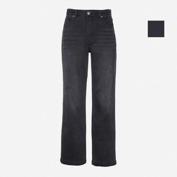 HC04 冬の男性 ブラック 起毛 ワイドスパンジーンズ 秋 インバンド ルーズフィット 快適 (S41296202)