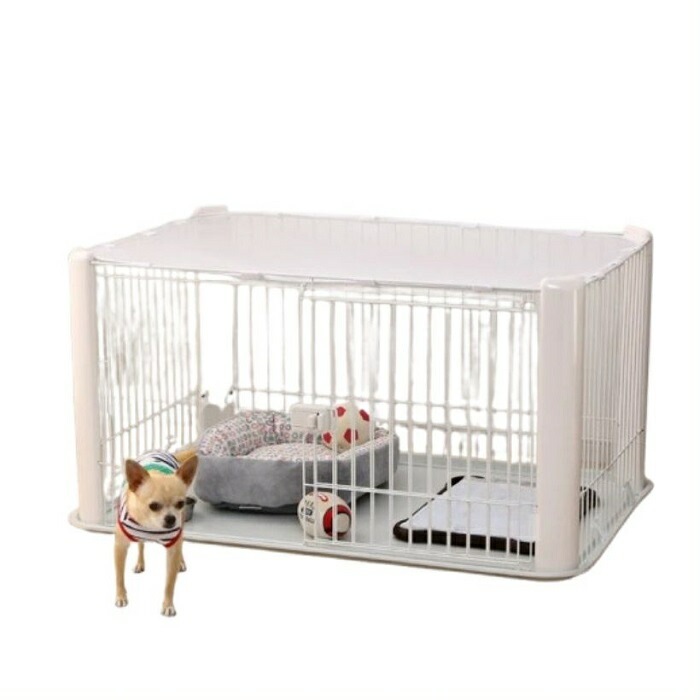 ペットサークル CLS-1130Y ホワイト ケージ 屋根付き 小型犬・中型犬用 スライド扉 幅113cm　ペットケージ　ペットゲージ　犬　犬ゲージ 13,665円