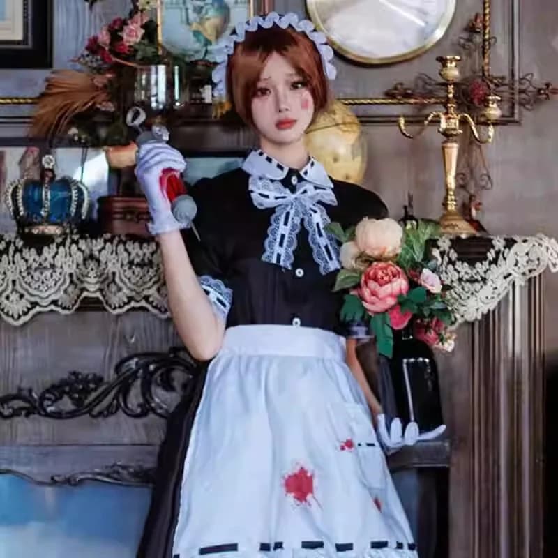 大人気 cos メイド服 血統 黒執事 チャールズセバスチャン コスプレ衣装
