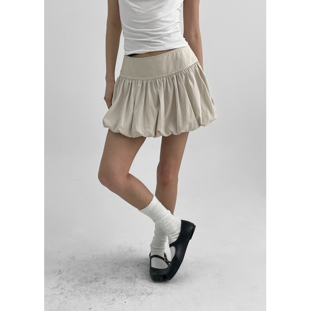 ブラックアップ セロミ ナイロン パンプキン ミニスカート