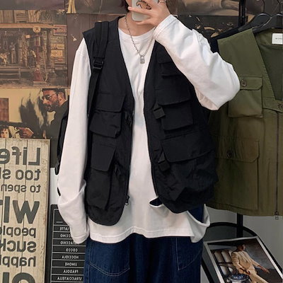 フィッシングベスト多ポケット多機能ベストミリタリーメンズレデlィース機能性釣り渓流アウトドアキャンプ作業着流行り原宿タウンユースストリートファッション便利収納ポケット登山アウトドアキャンプ132632 26,279円