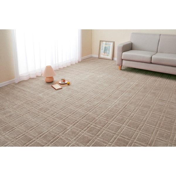 600098660 抗菌防臭加工の平織カーペット シオン 江戸間6帖 261352 グレー メーカー直送 7,769円