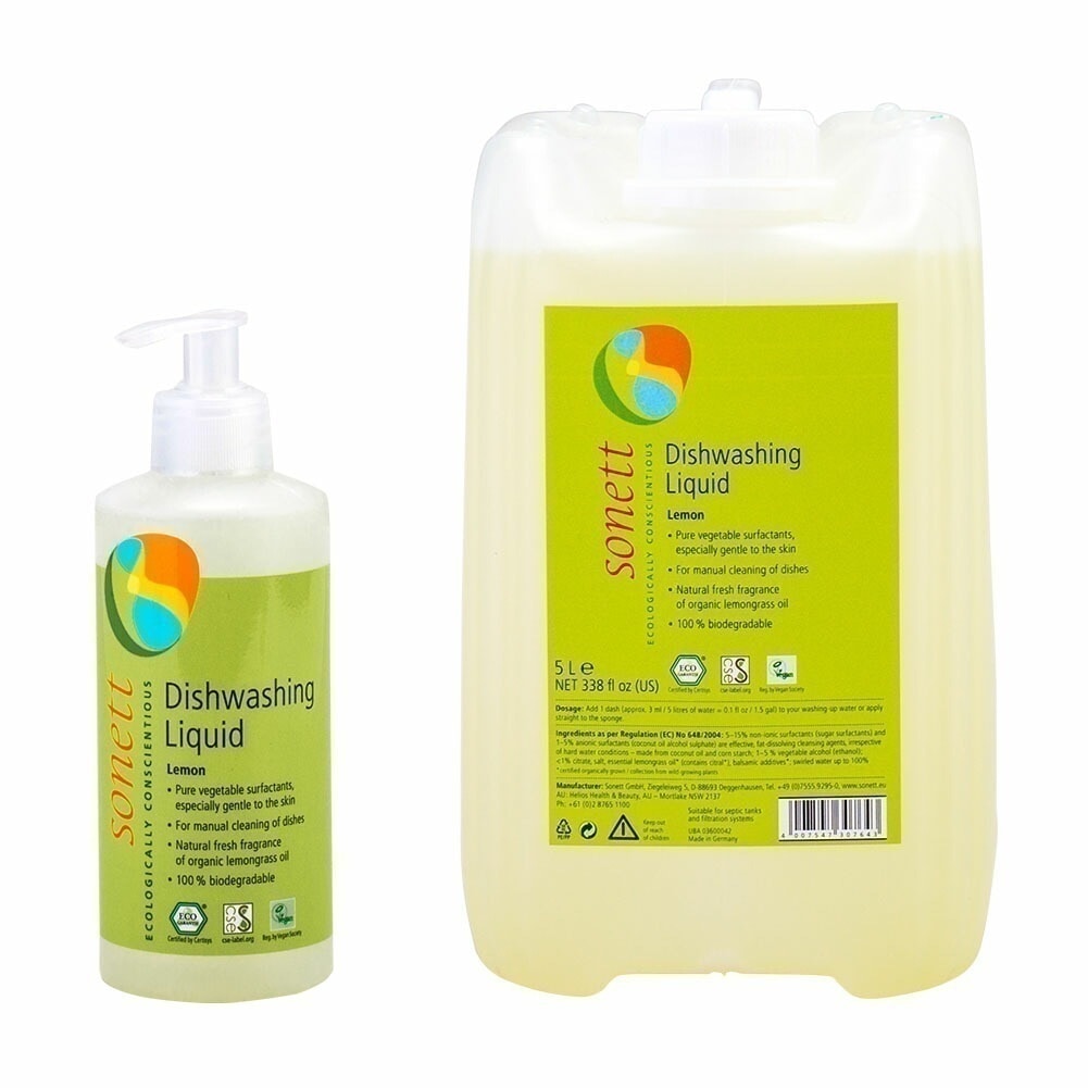 ナチュラルウォッシュアップリキッド 300mL 食器用洗剤 + 5L 詰め替え レモングラス 洗剤