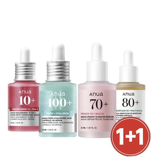 Qoo10] アヌア [1+1]ドクダミ80 水分鎮静アンプル