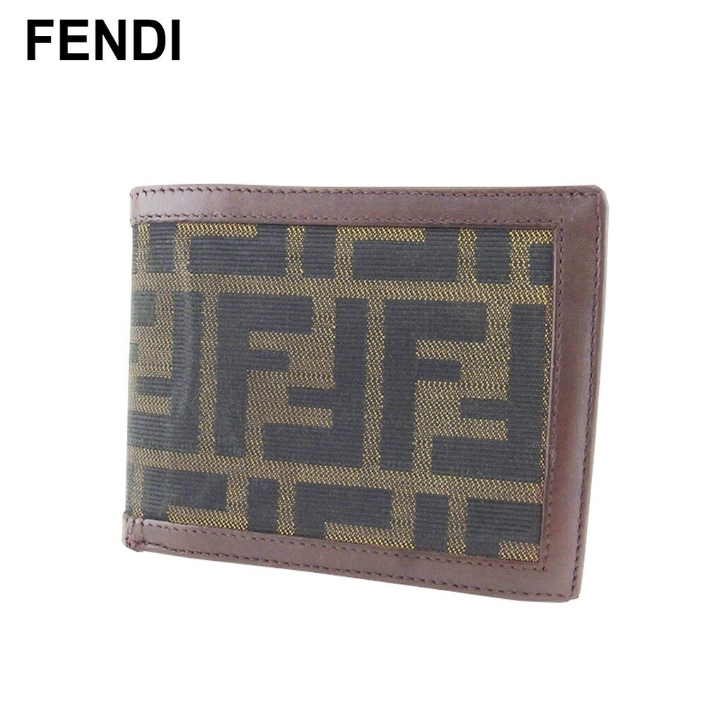 二つ折り 財布 ミニ財布 ズッカ レディース メンズ ブラック ブラウン ベージュ 中古