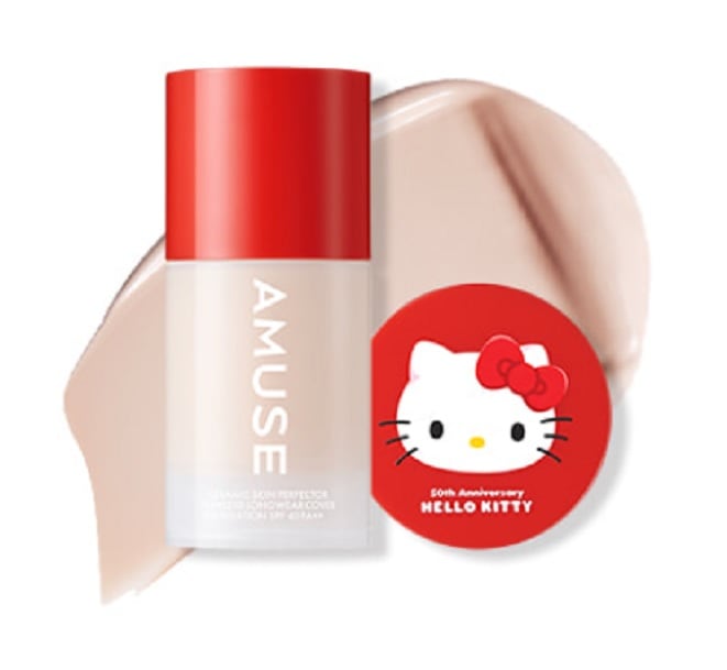[韓國正品店]【ハローキティ】[NEW] セラミックスキンパーフェクターファンデーション ( 本品 30ml + ハローキティブラシ)/韓国化粧品