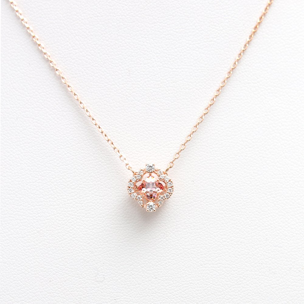 スワロフスキー SWAROVSKI ネックレス 5514488 レディース スパークリングダンス クローバー SPARKLING DANCE ローズゴールド