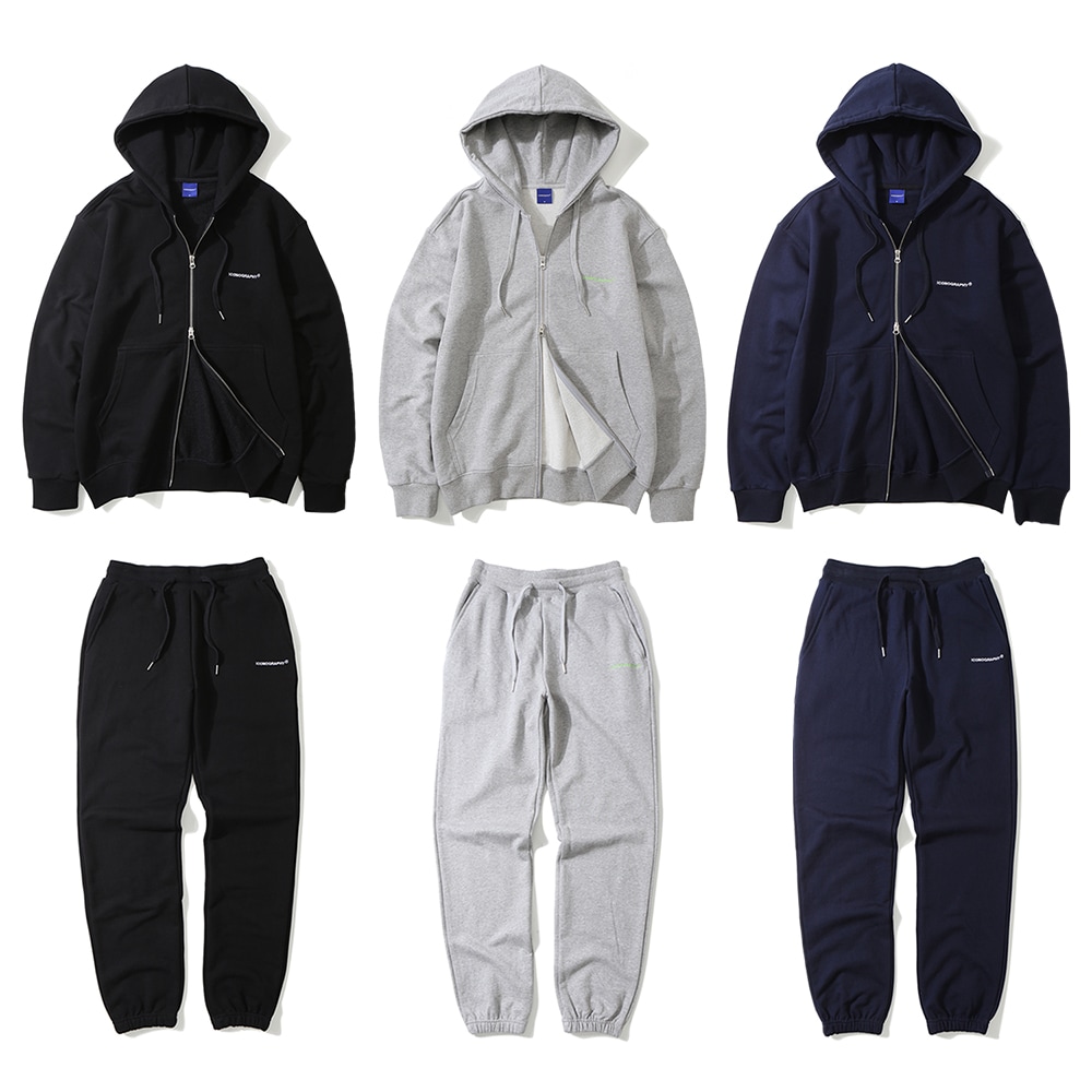 セットアップ ICONOGRAPHY[SET] Hoodie 2way Zip-up & Training jogger 3 Color