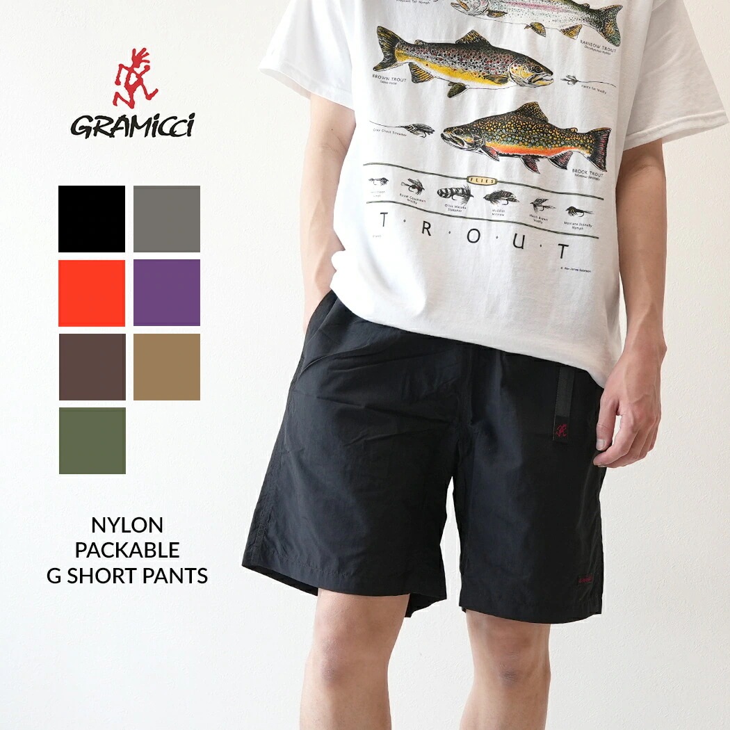 GRAMICCI グラミチ ナイロン パッカブル G ショーツ パンツ NYLON PACKABLE G SHORT PANTS 7COLOR ( ショートパンツ 短パン 半パン ハーフパンツ レジャ