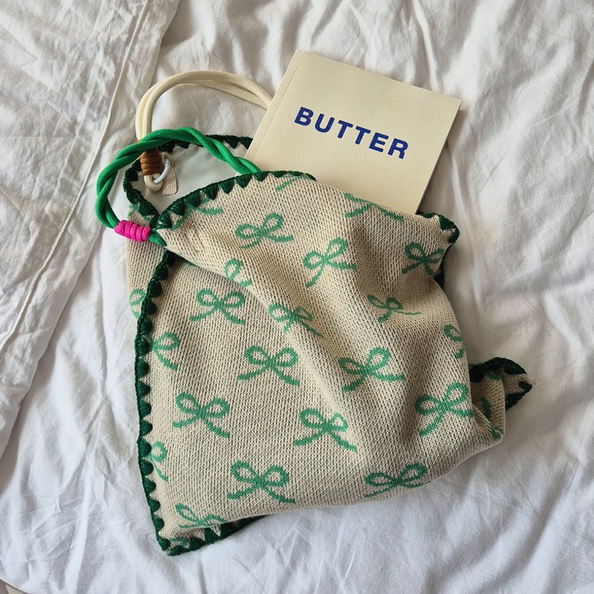 エリア リボン ニットバッグ