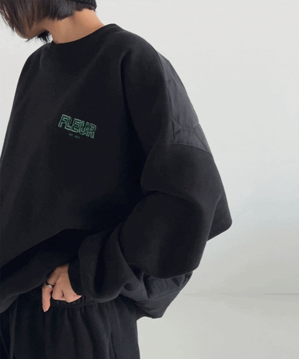 FL リマキルティングスウェット (ブラック)
