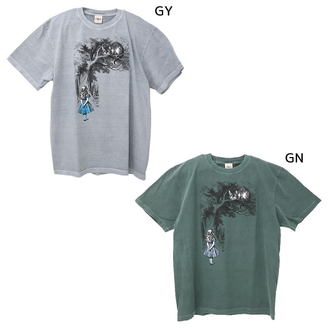 マクミランアリス Tシャツ T-SHIRTS ピグメントTシャツ チェシャー ネコ キャラクター