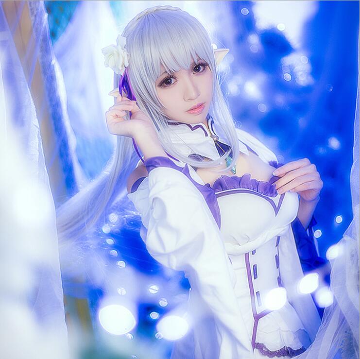 ゼロから始める異世界生活 エミリア コスプレ 衣装 ワンピース