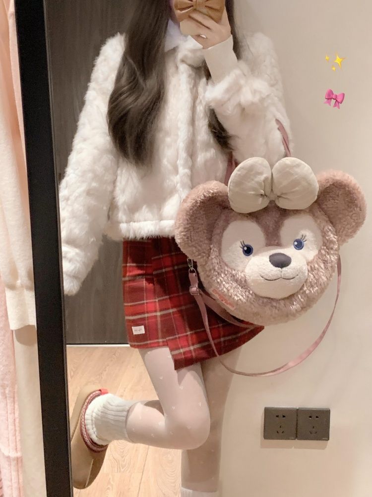 冬の高級感のあるモコモコ気質保温カーディガンコート新年レトロ赤のオールインワンスカートセットアップスカート女