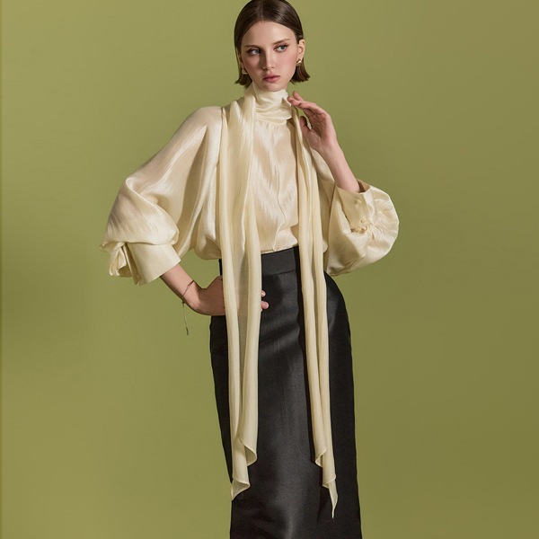 B3025 スカーフ ブラウス