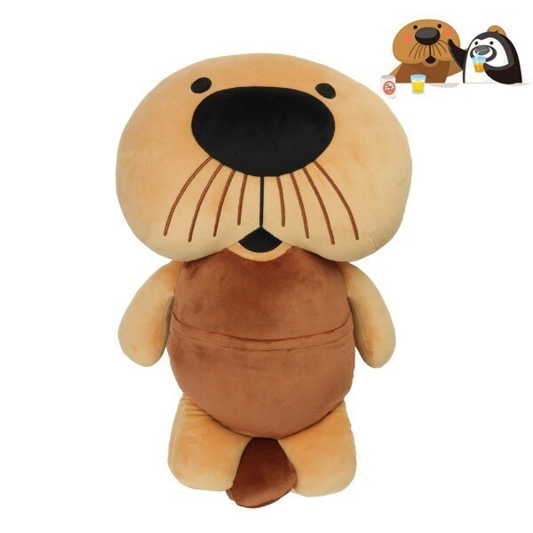 ヒゲラッコぬいぐるみ 50cm 動物 愛着 ヒゲラッコ