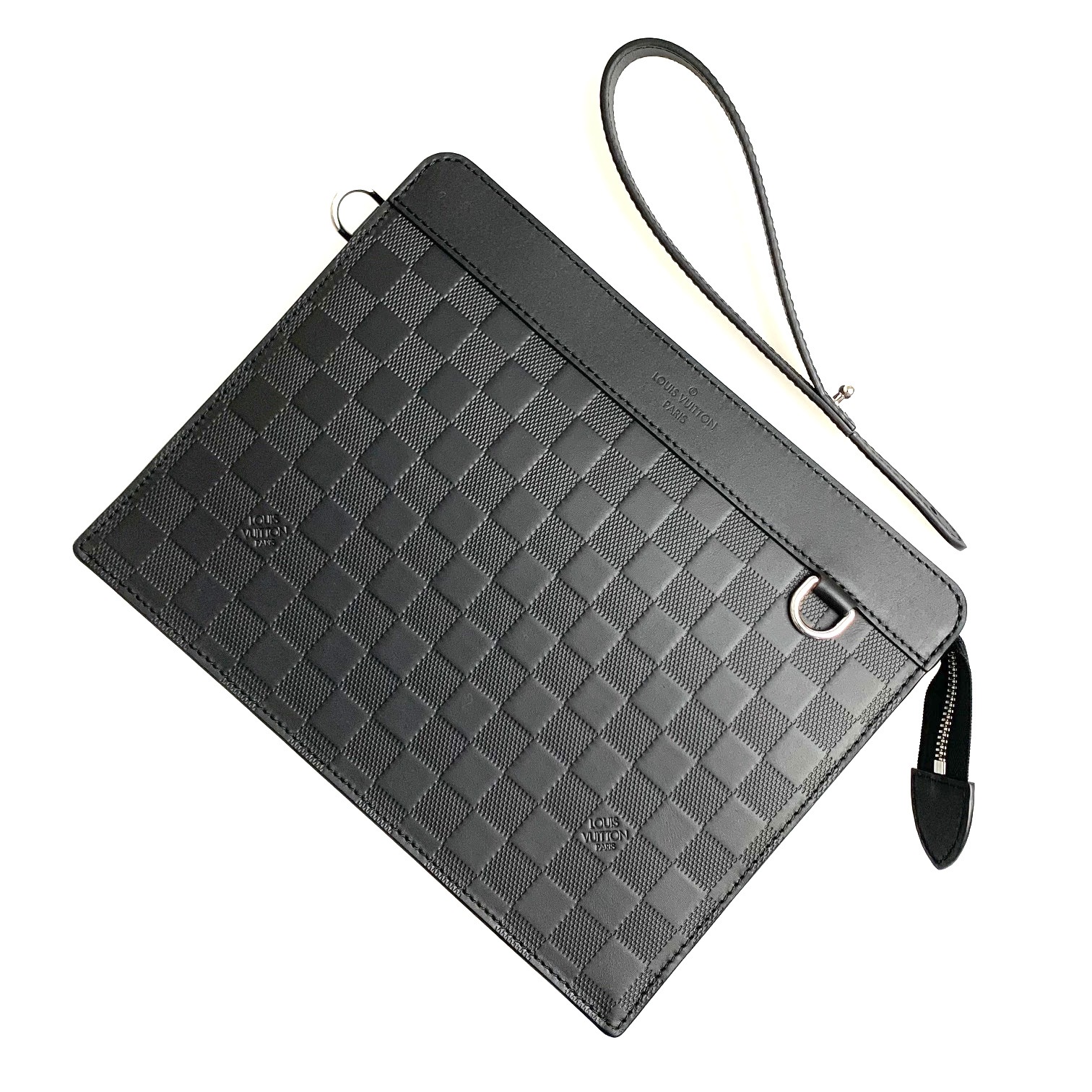 ルイヴィトン LOUIS VUITTON バッグ バック クラッチバッグ ブラック レザー ダミエ